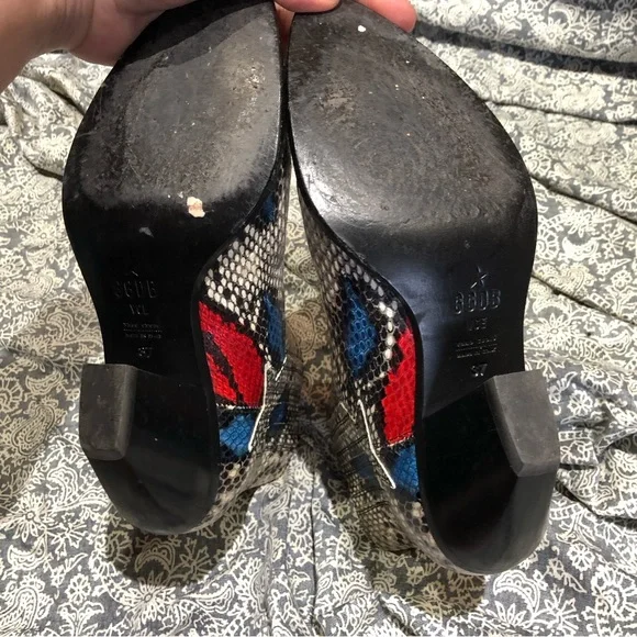 Golden Goose boots Sunset leather ankle snake skin bootie 37 6 6.5 - Picture 11 of 13